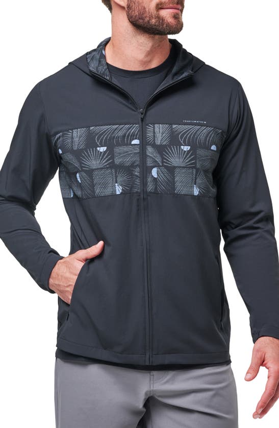 Shop Travis Mathew Travismathew Tech Full Zip Hoodie In Black