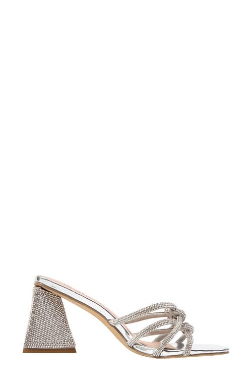 Ninety Union Chic Square Toe Sandal In Silver