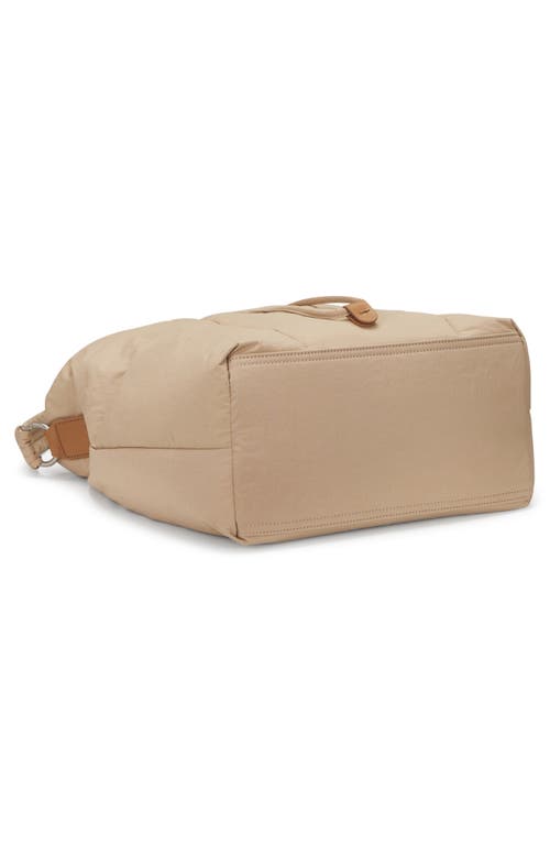 Shop Oryany Medium Pillow Nylon Bucket Bag In Beige