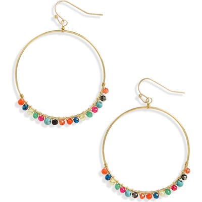 Panacea Beaded Hoop Earrings