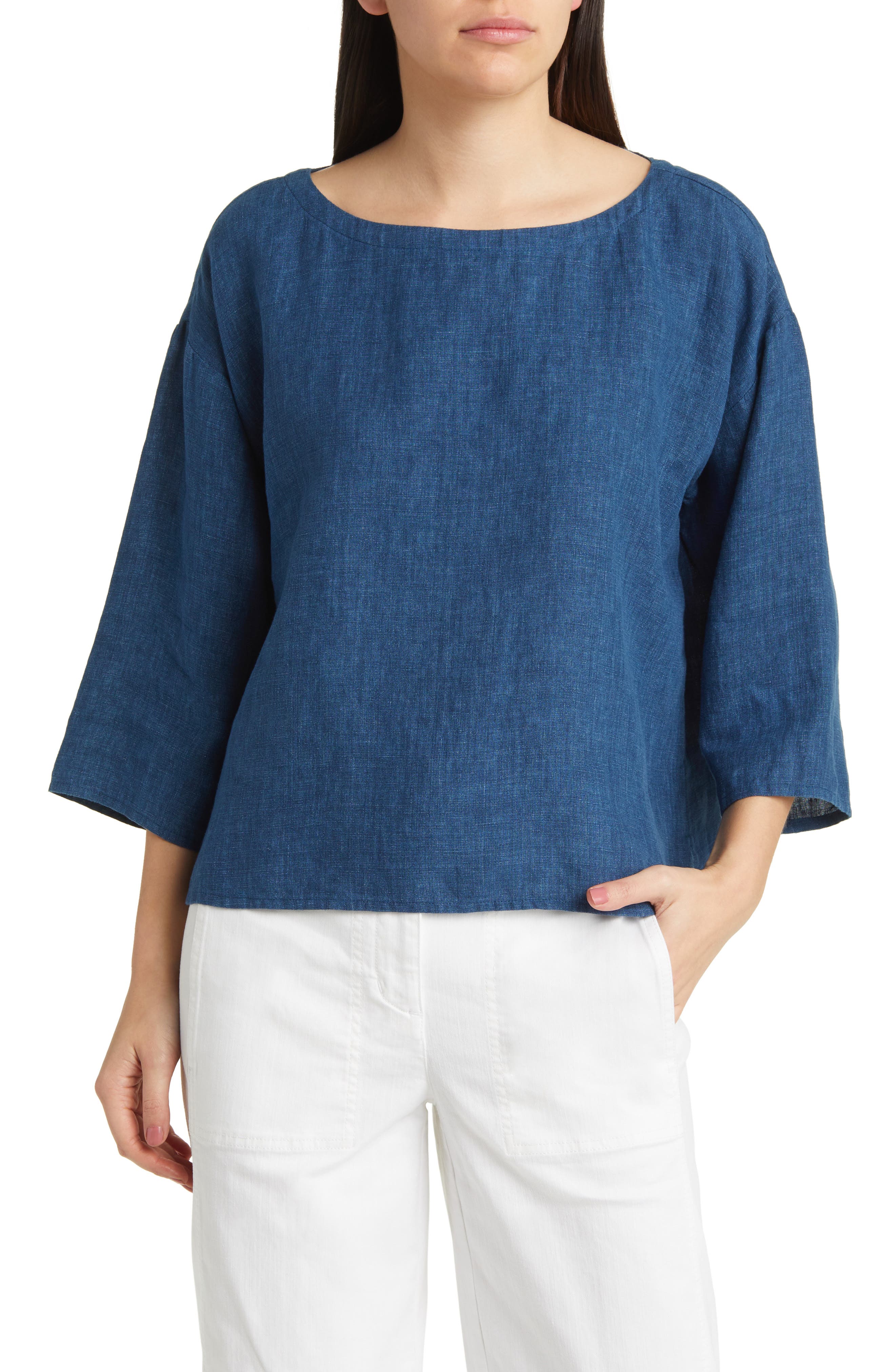 Camicia in lino - Bianco/nero righe - DONNA | H&M IT