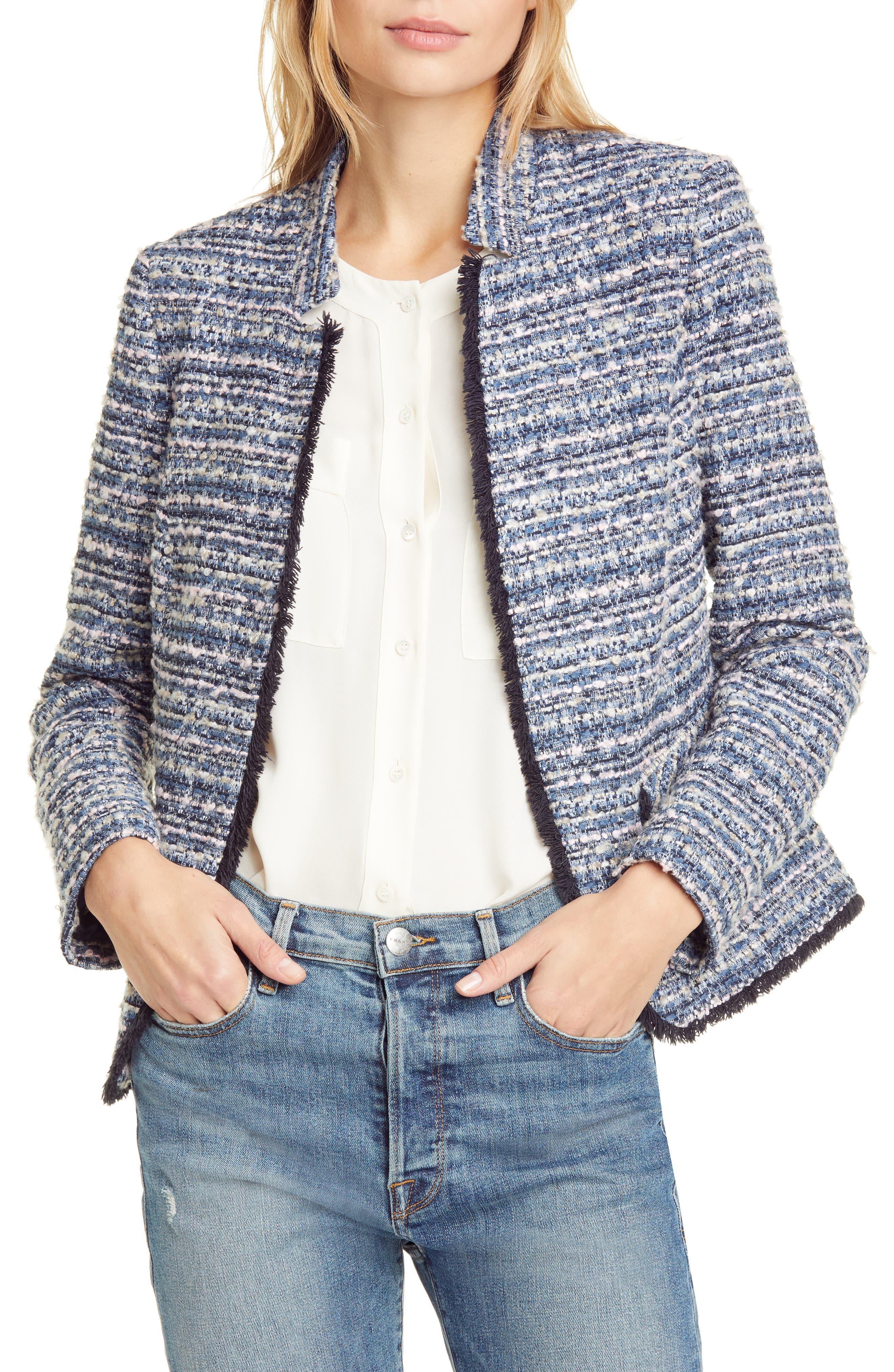 helene berman notch collar tweed jacket