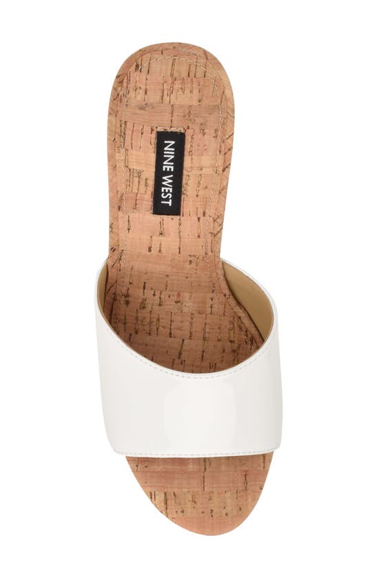 Nine West Herden Platform Wedge Sandal In White