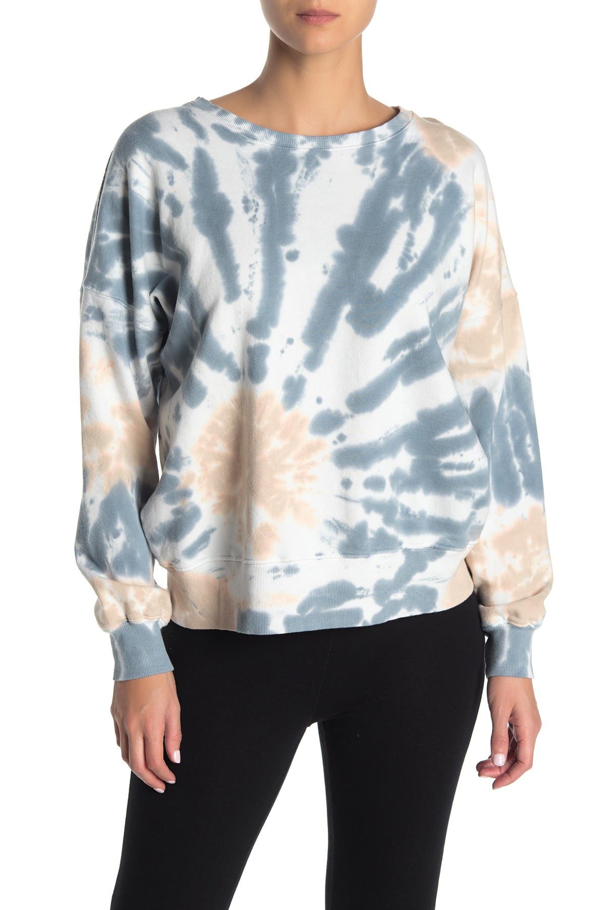 tie dye fleece pullover