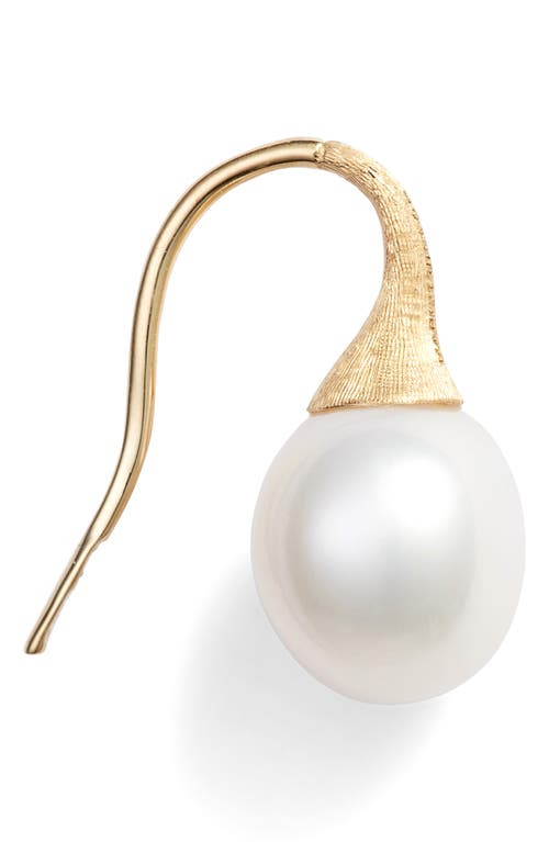 Shop Marco Bicego Pearl Drop Earrings In Yellow Gold