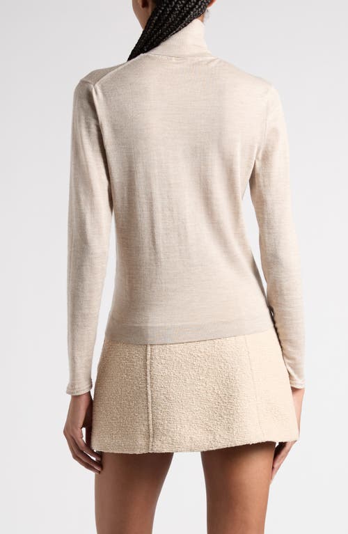 Tom Ford Fine Gauge Cashmere & Silk Turtleneck Sweater In Jb340 Light Taupe