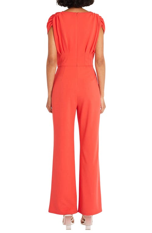 Maggy London Pleated Bodice Jumpsuit In Bittersweet