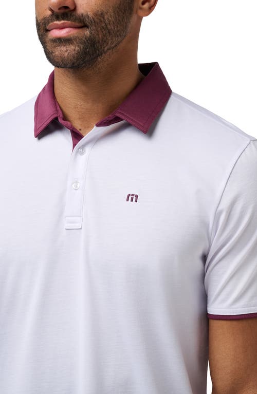 Shop Travismathew Home Game Cotton Blend Polo In White