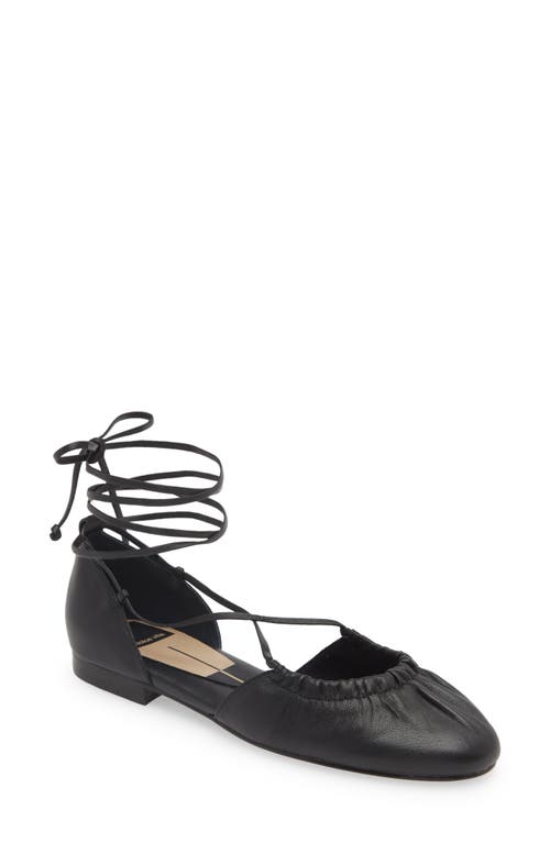 Dolce Vita Cancun Ankle Tie Flat Leather at Nordstrom,