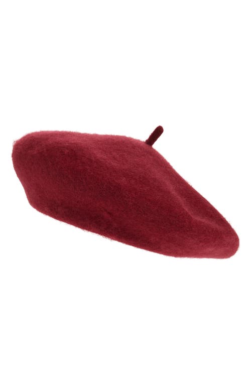 Shop Nordstrom Wool Blend Beret In Red Grape