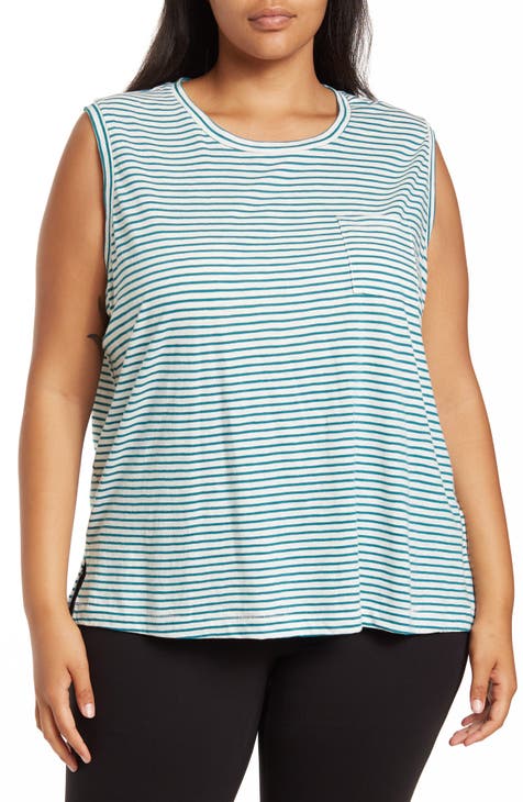 Whisper Cotton Crewneck Muscle Tank Top (Plus Size)