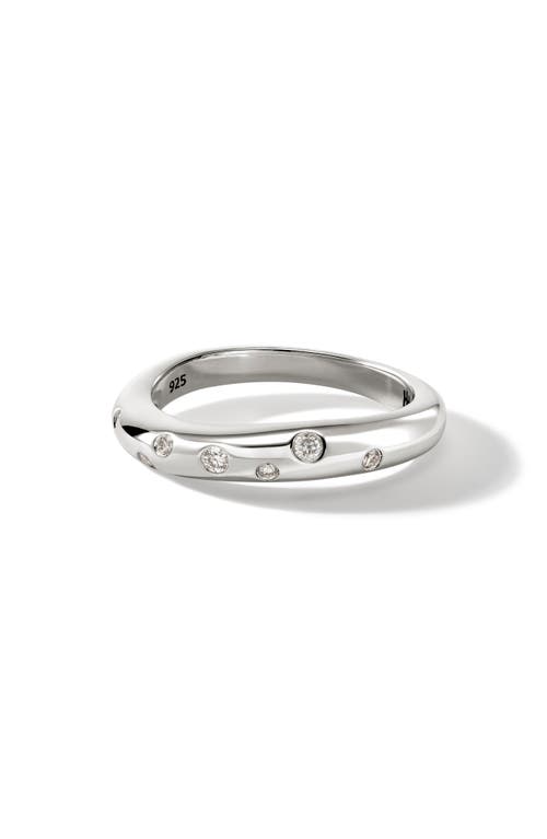 John Hardy Surf Diamond Band Ring in Silver at Nordstrom