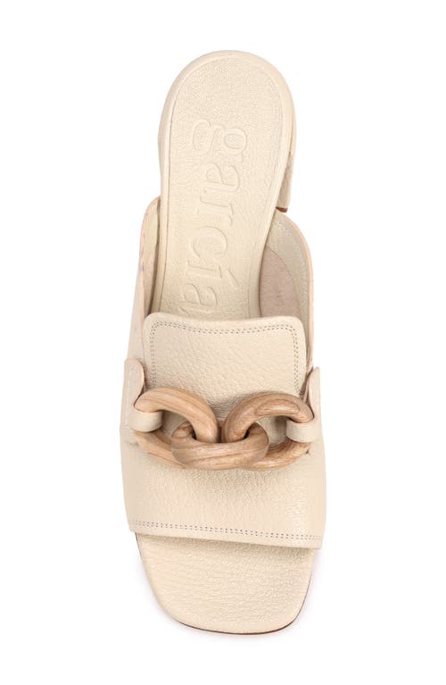 Pedro Garcia Umita Slide Sandal In Ivory Petitgrain