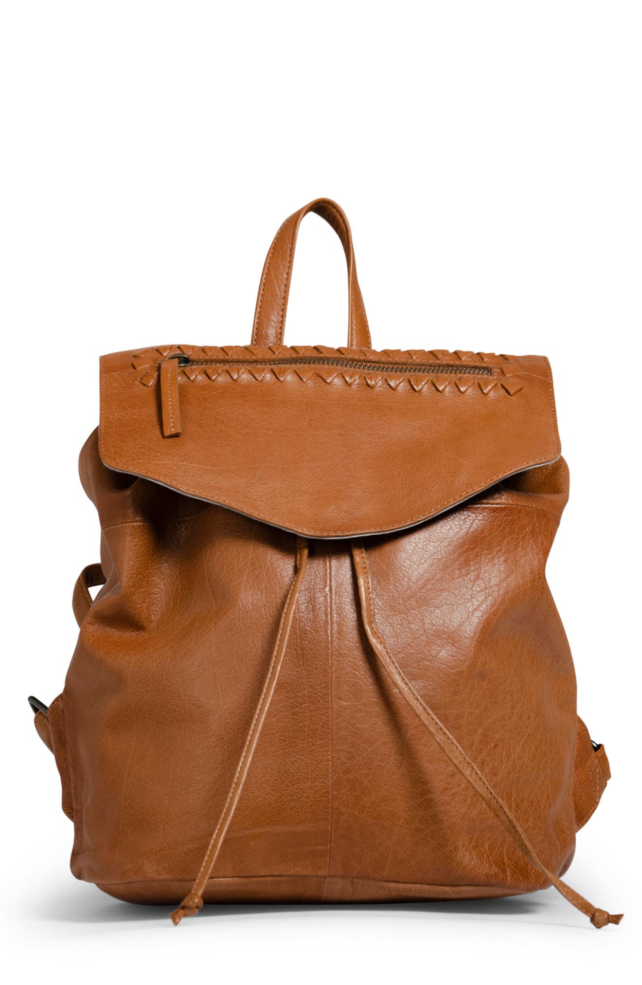 Day & Mood Sting Leather Backpack In Desert Sand