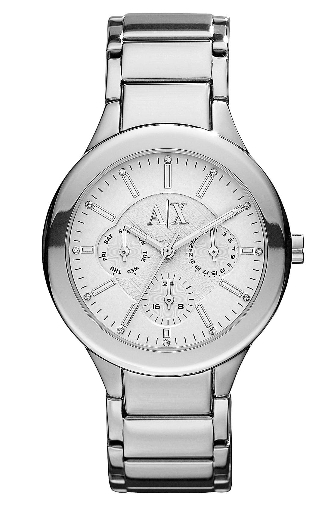 AX Armani Exchange Textured Dial Bracelet Watch Nordstrom
