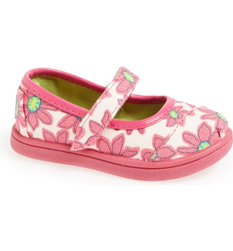 TOMS 'Tiny - Pink Daisy' Mary Jane (Baby, Walker & Toddler) | Nordstrom
