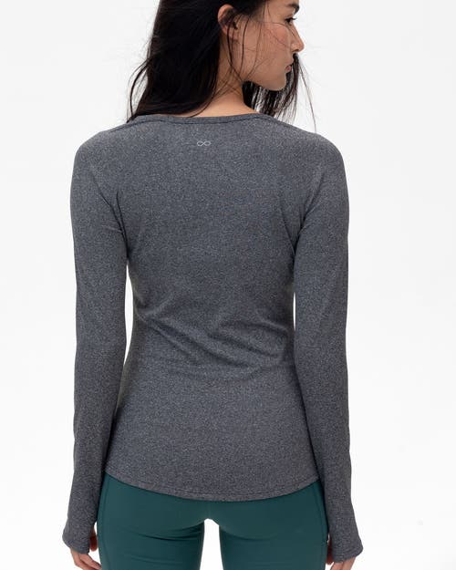 Shop Rebody Active Citizen Compression Long Sleeve Top In Heather Grey