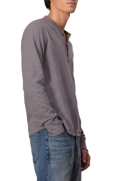 Rag & Bone Classic Flame Henley Tee In Maroon