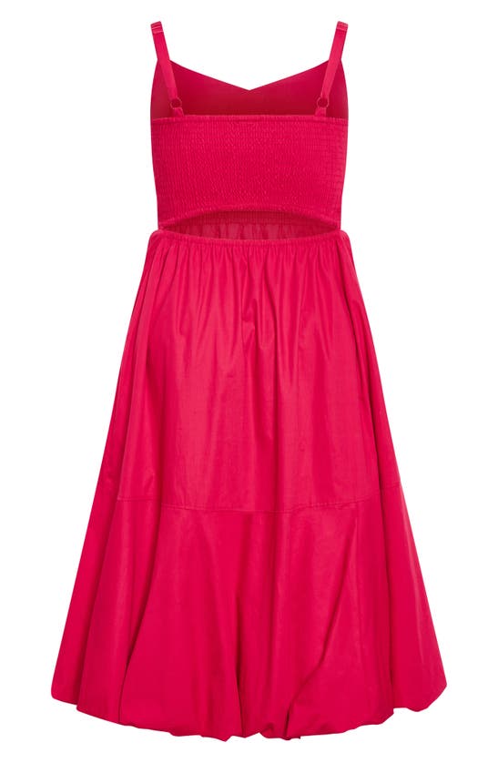 Shop City Chic Eliza Bubble Hem Cotton Maxi Dress In Pink Sherbet