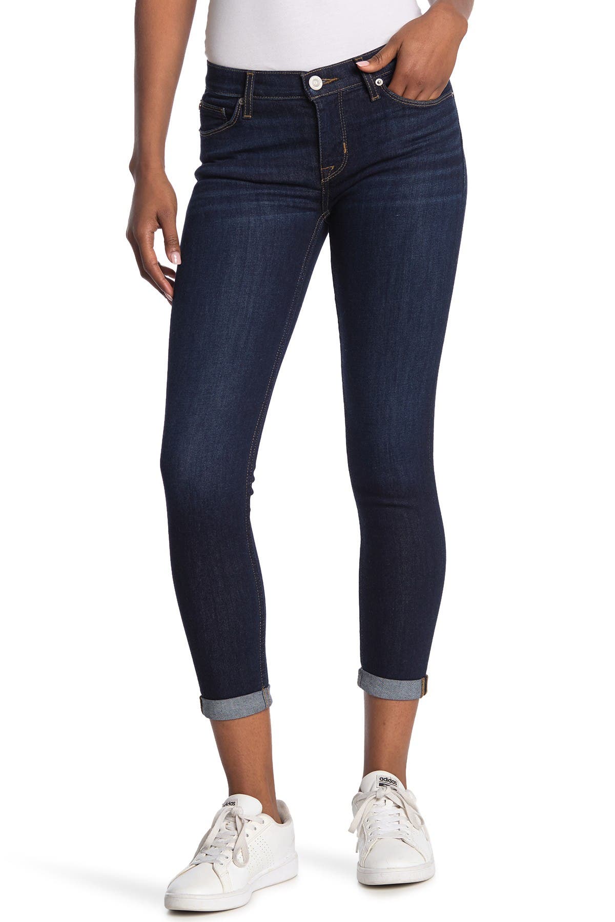 skinny cuffed jeans