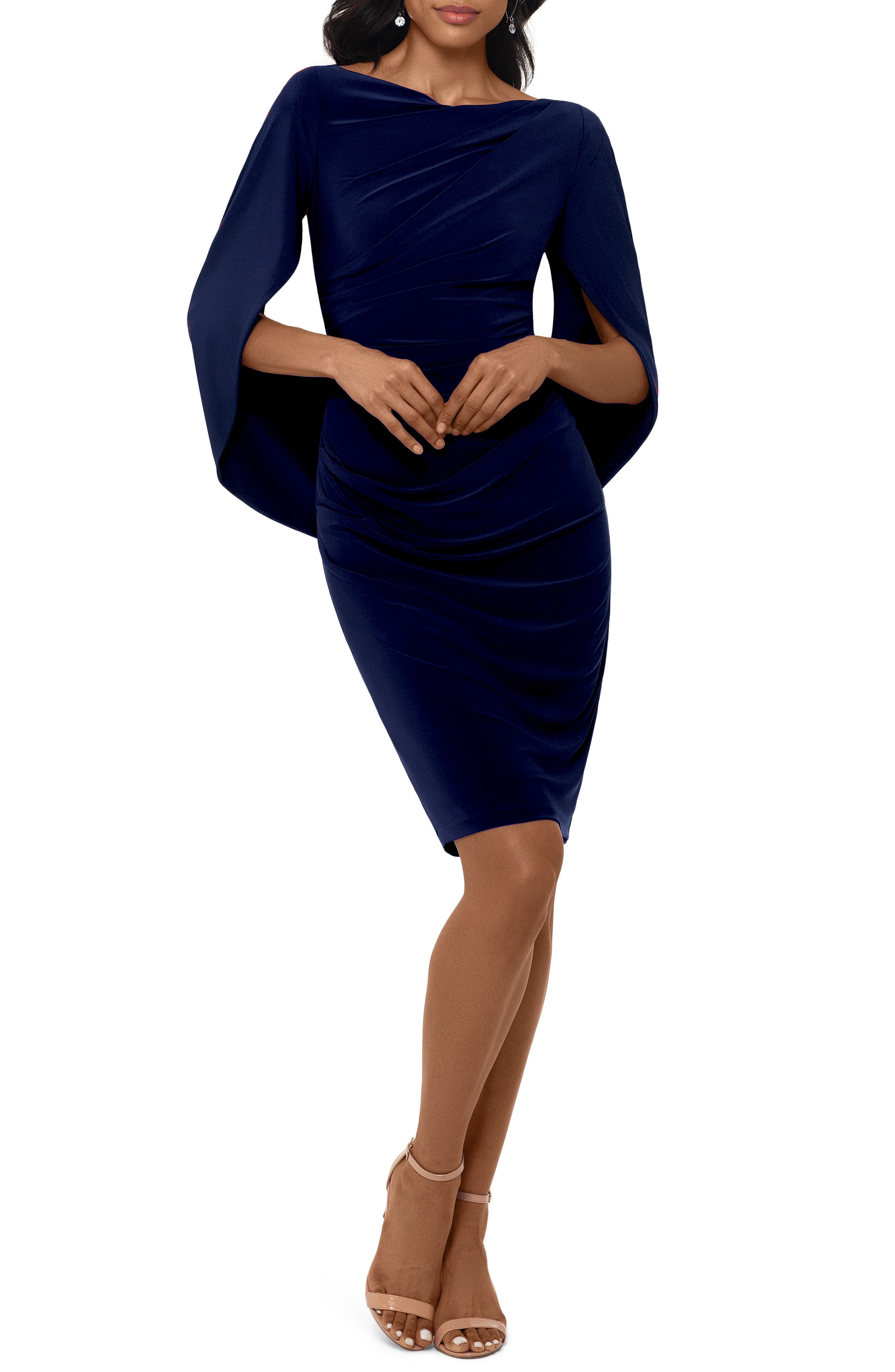 Betsy & Adam Drape Back Cocktail Dress Nordstrom