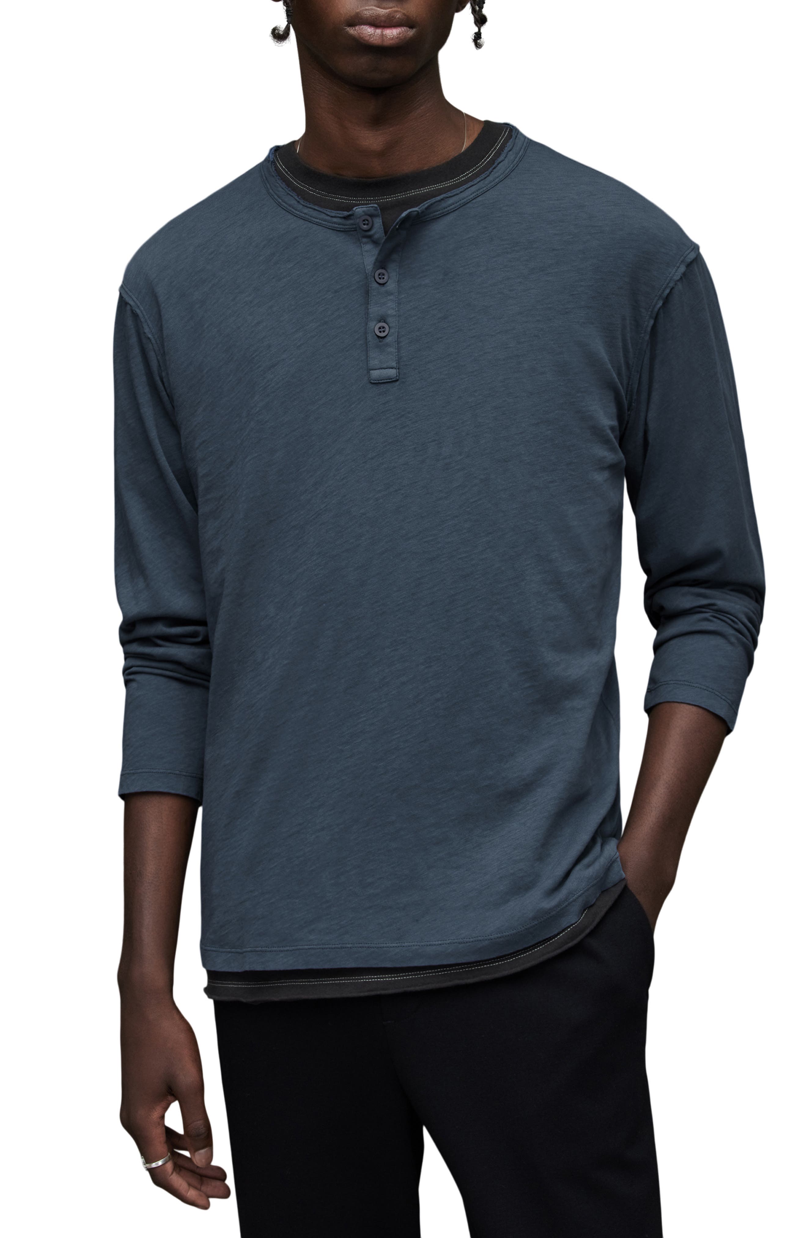 ALLSAINTS BRACE HENLEY T-SHIRT