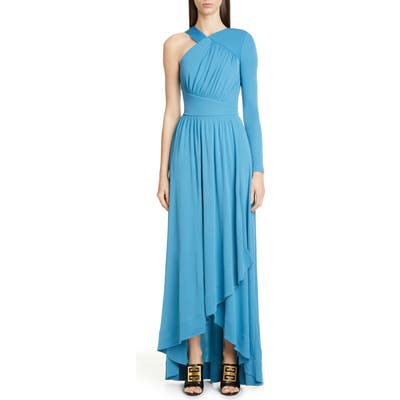 Givenchy Draped One-Shoulder Crepe Jersey Gown