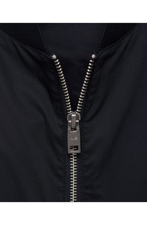 Mango Men's Stretch Fabric Bomber Jacket In Dark Navy