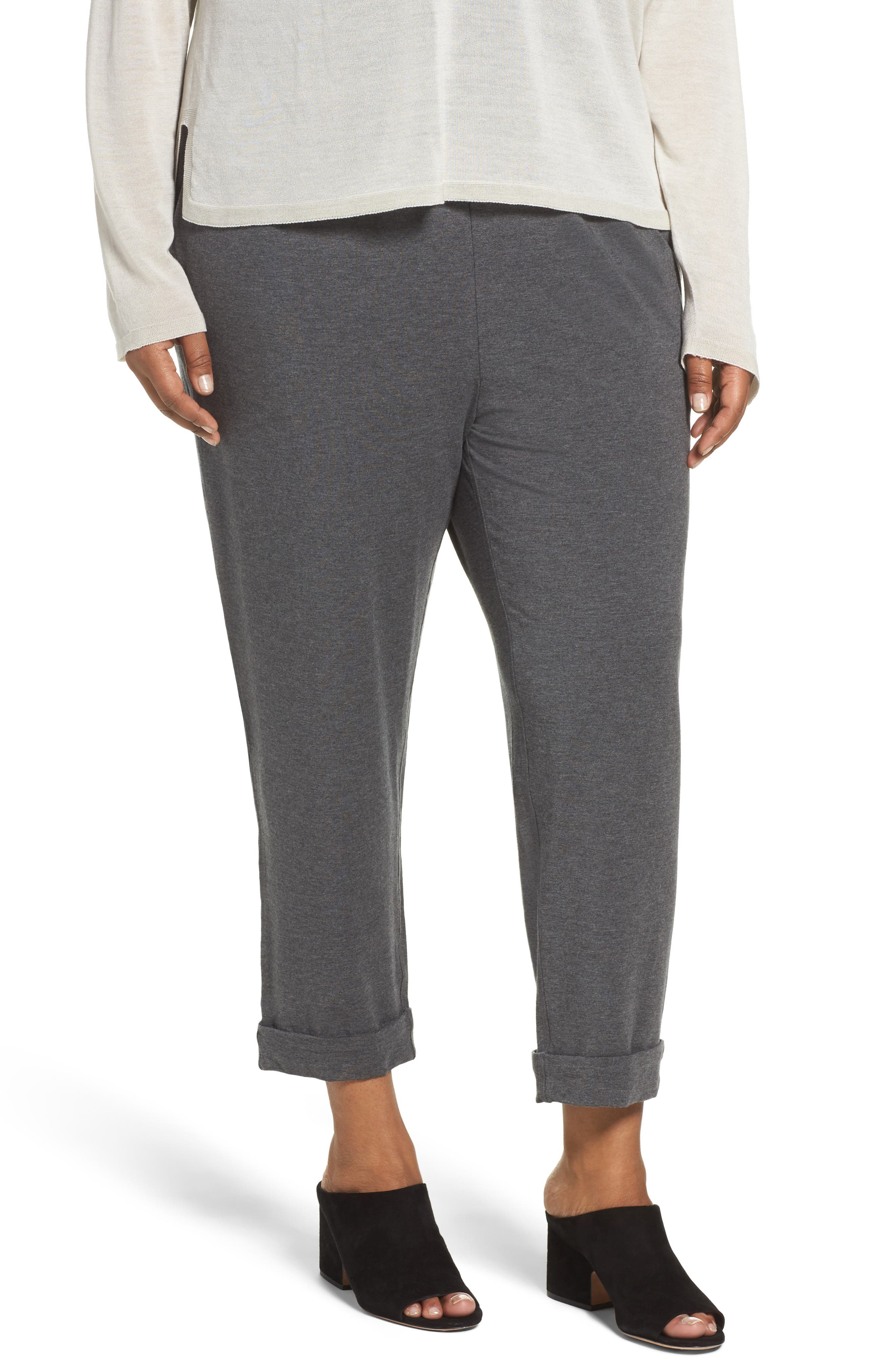 Eileen Fisher Slouchy Stretch Tencel® Pants (Plus Size) Nordstrom