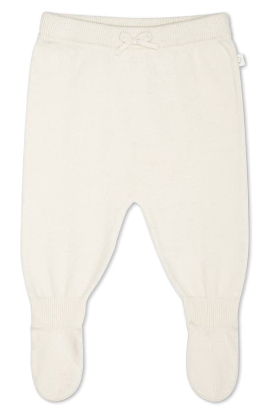 Mori Knit Cardigan & Footed Leggings Set In Cream
