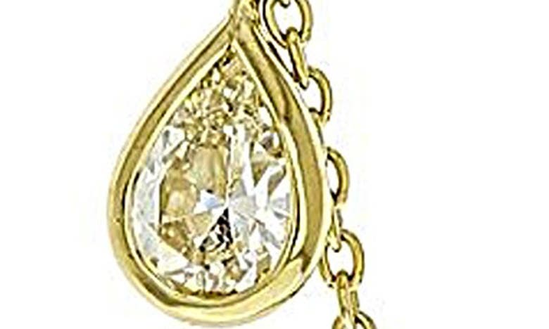 Shop Judith Ripka Clad Pear Shape Cz Station Necklace In Gold