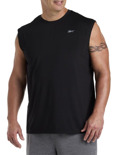 Shop Reebok Basic Layer Sleeveless Compression Tee In Black