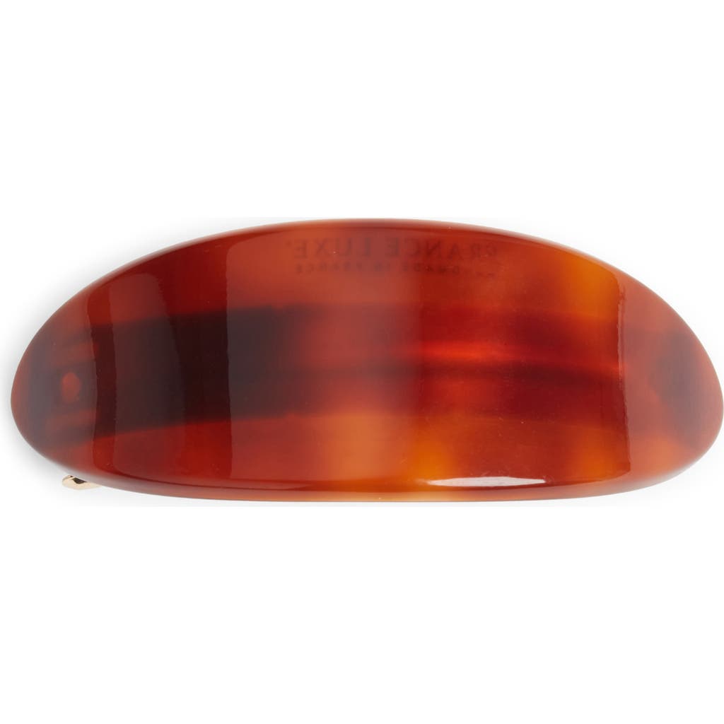 france luxe Oval Ponytail Barrette in Tortoise