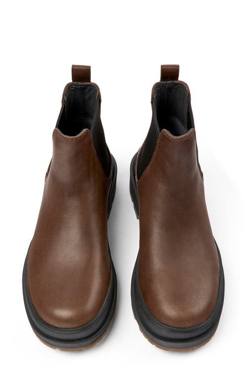 Shop Camper Brutus Trek Waterproof Chelsea Boot In Dark Brown