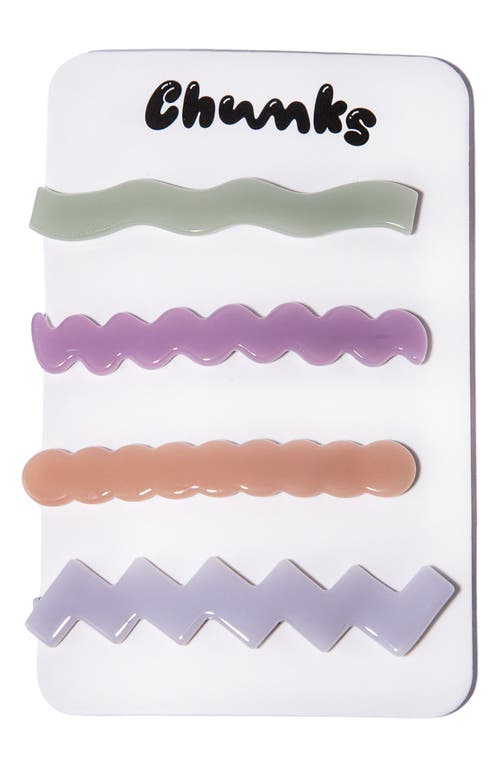 Assorted 4-Pack Barrettes in Pastel