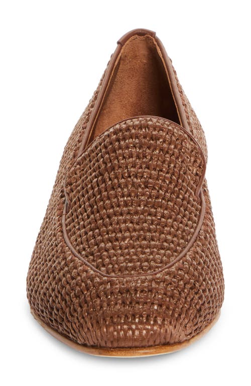 Shop Manolo Blahnik Pitakara Raffia Loafer In Brown