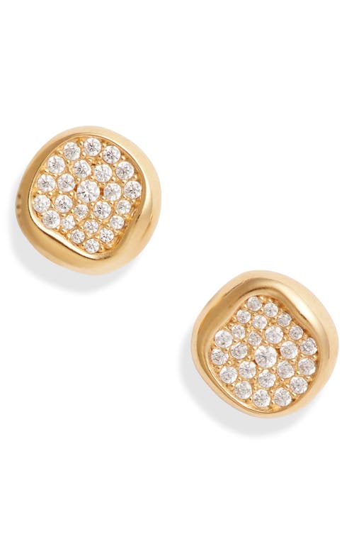 Nordstrom Pavé Cubic Zirconia Stud Earrings in 14K Gold Plated at Nordstrom