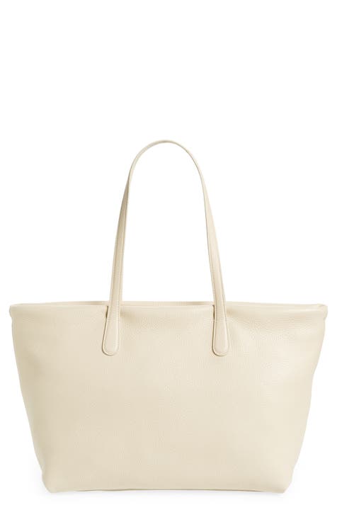 Mulhouse Ivory Faux Leather Tote Bag