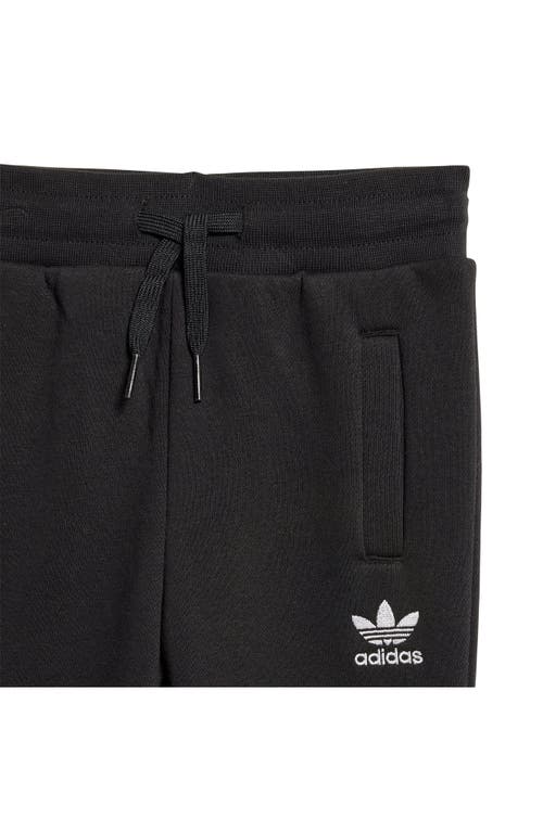 Adidas Originals Adidas Trefoil Essentials Crewneck Sweatshirt & Joggers Set In Black