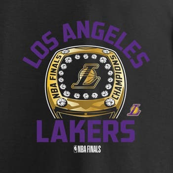 Women's Los Angeles Lakers Fanatics Branded Black 2020 NBA Finals Champions  Official Logo T-Shirt