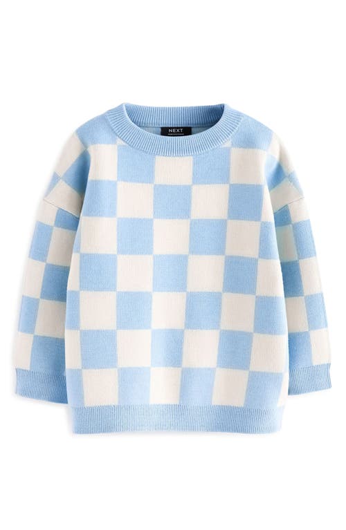 Next Kids' Checkerboard Sweater In Blue