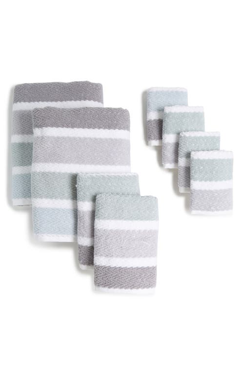 Shop Caro Home 8-piece Cotton Bundle Towel Set In Mineral/grey