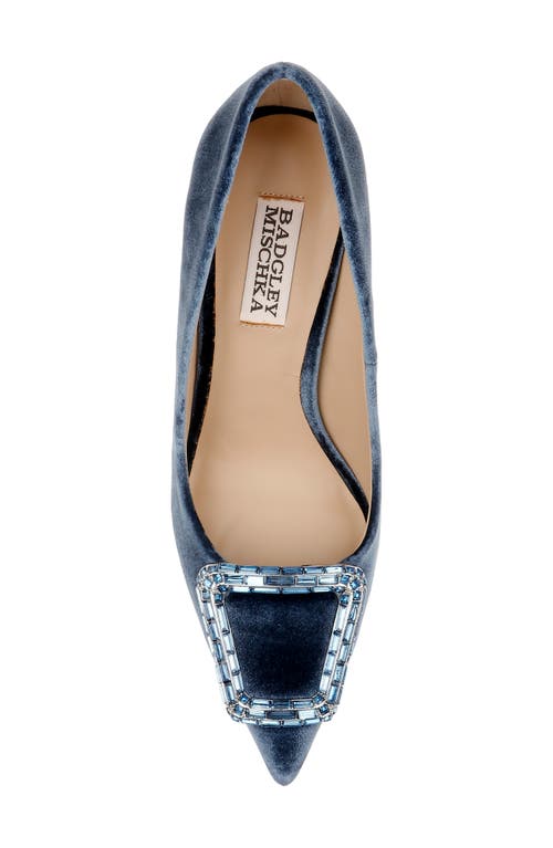 Shop Badgley Mischka Collection Aubree Pointed Toe Pump In French Blue