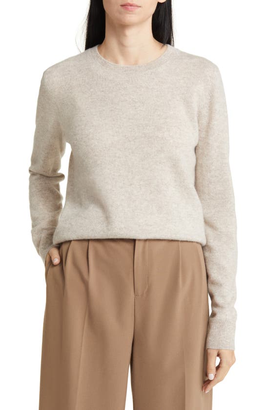 Nordstrom Crewneck Cashmere Sweater In Beige Hummus Heather