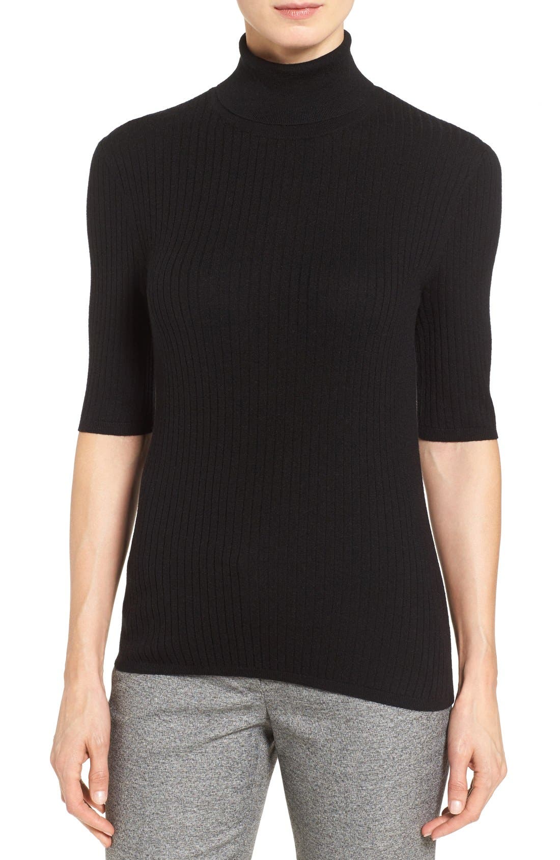 Classiques Entier® Ribbed Elbow Sleeve Turtleneck Nordstrom