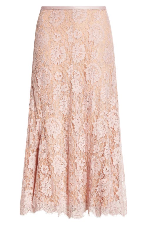 Shop Michael Kors Collection Dance Crushed Floral Lace Skirt In Blush