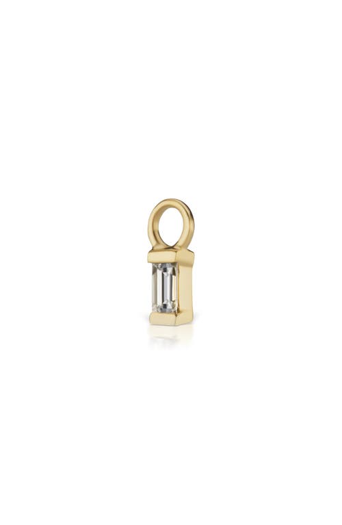 Diamond Baguette Earring Charm in Yellow Gold/Diamond