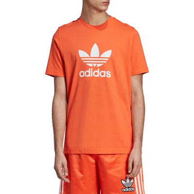 Adidas Originals Trefoil Graphic T-Shirt, Orange