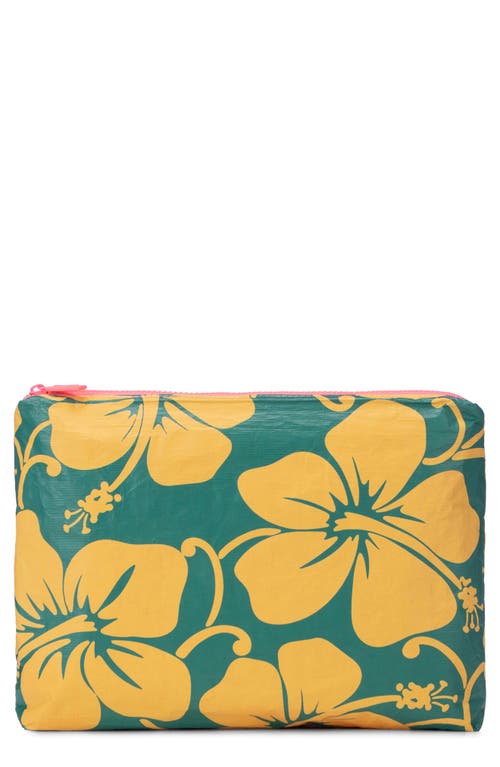 Aloha Collection Medium Water Resistant Tyvek® Zip Pouch In Green