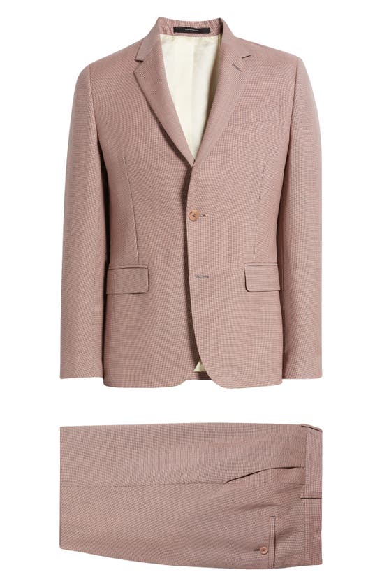 Shop Paul Smith Tailored Fit Microcheck Wool & Mohair Suit In Pink